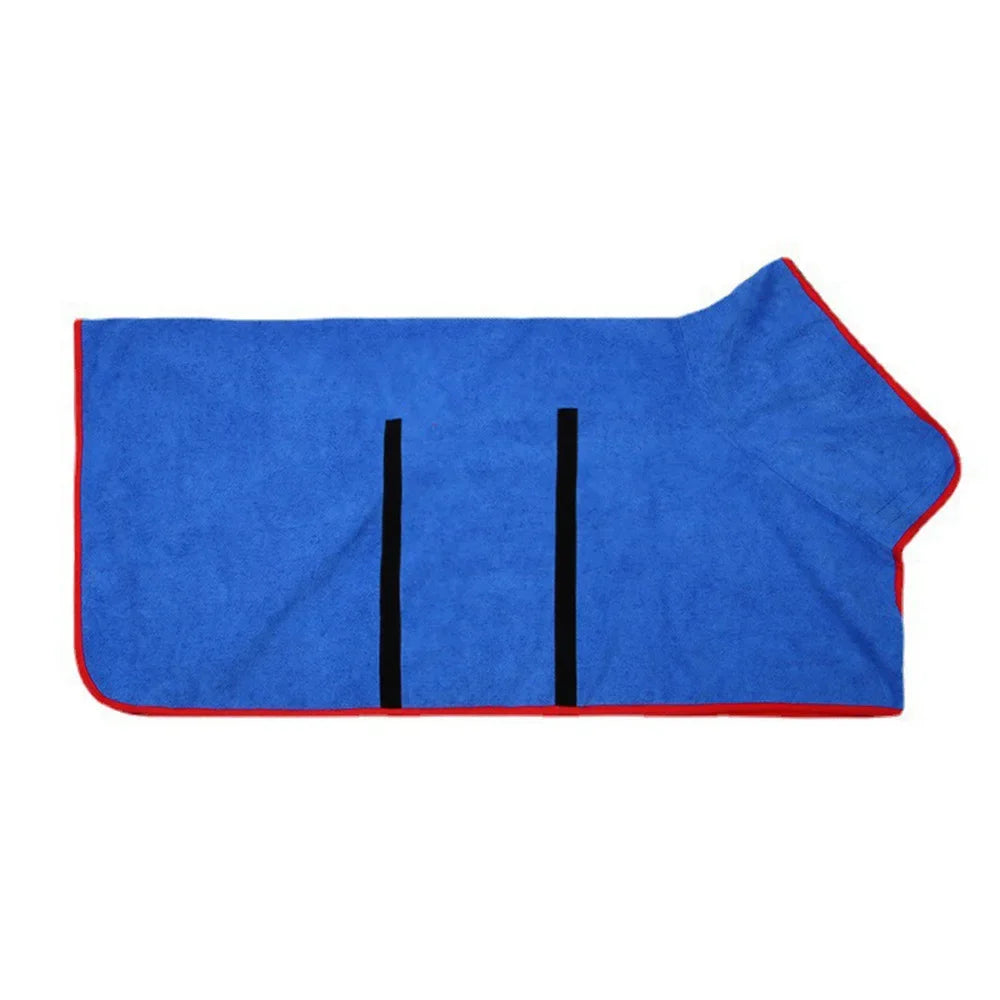 Absorbent Dog Bathrobe – Quick Dry Microfiber Pet Towel Wrap for Small & Large Dogs
