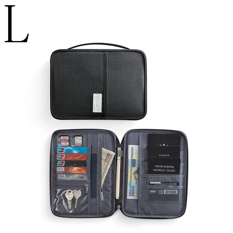 Family Passport Wallet & Travel Document Organizer – Multi-Pocket Card and Ticket Case - Goodify Mart