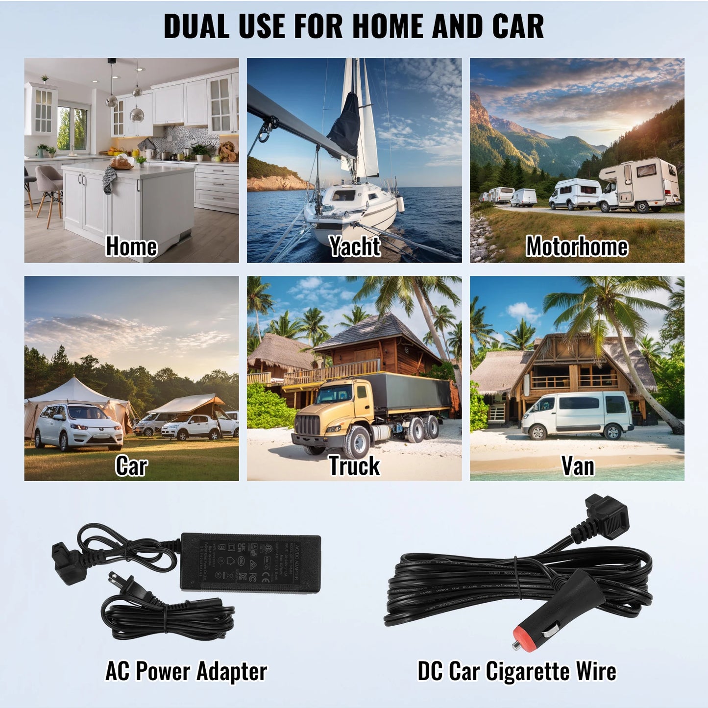 Portable Car Refrigerator Freezer – 8L–75L Single & Dual-Zone Compressor Cooler With Bluetooth