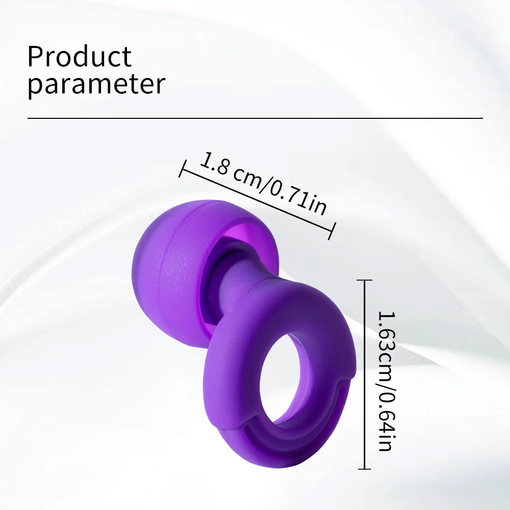 Reusable Silicone Noise-Reducing Earplugs – 4 Sizes for Sleep, Swimming and Travel