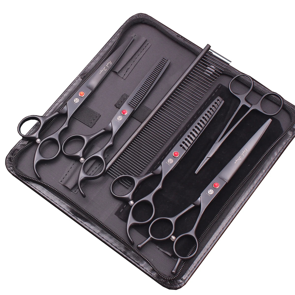 Purple Dragon Professional Dog Grooming Scissors Kit – 6.5” & 7” Japan 440C Stainless Steel Shears Set (Z3002)