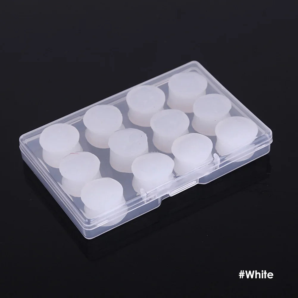 12-Piece Reusable Silicone Earplugs – Noise-Reducing Set for Sleep, Study and Swimming