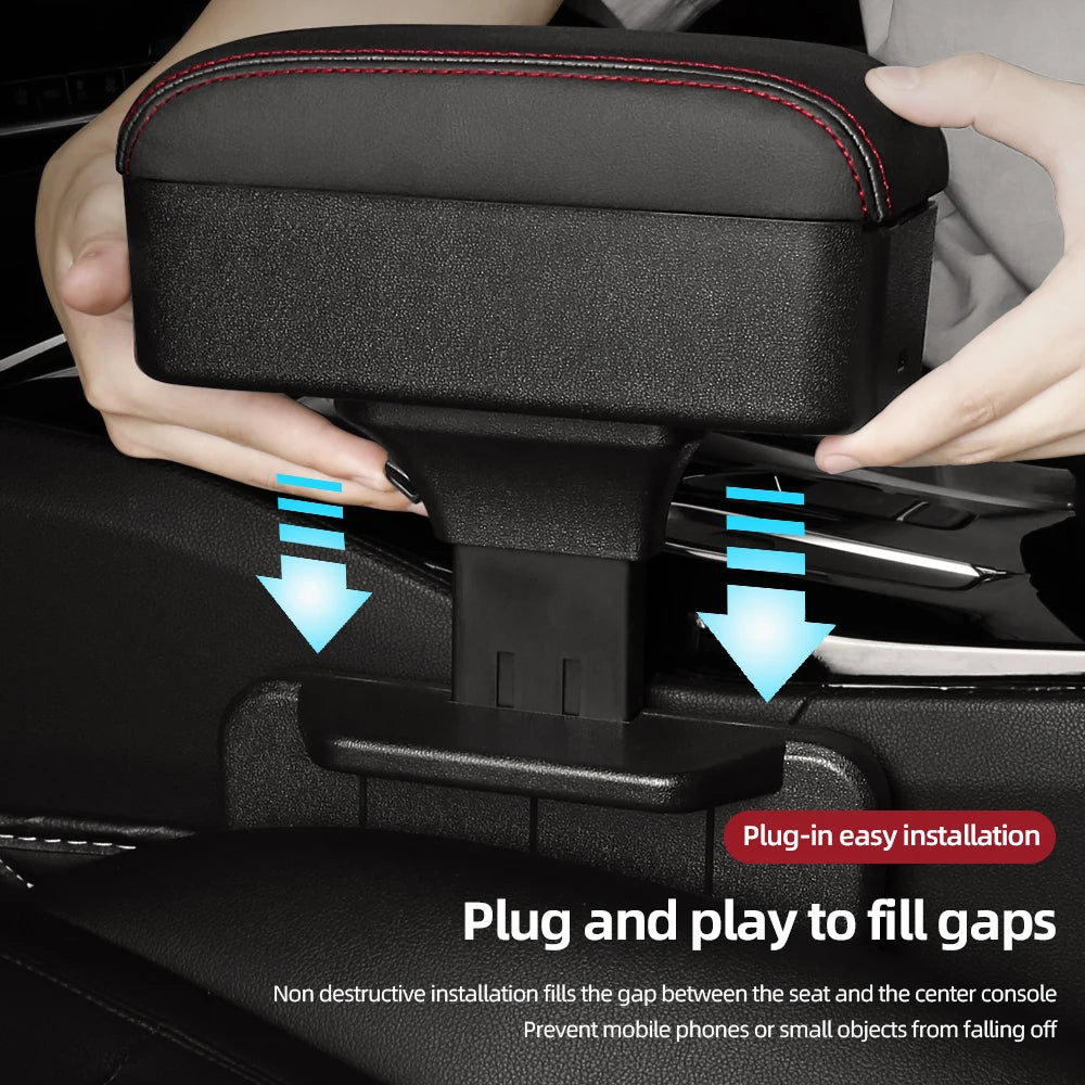 Adjustable Car Armrest Organizer – Liftable Console Gap Storage Tray
