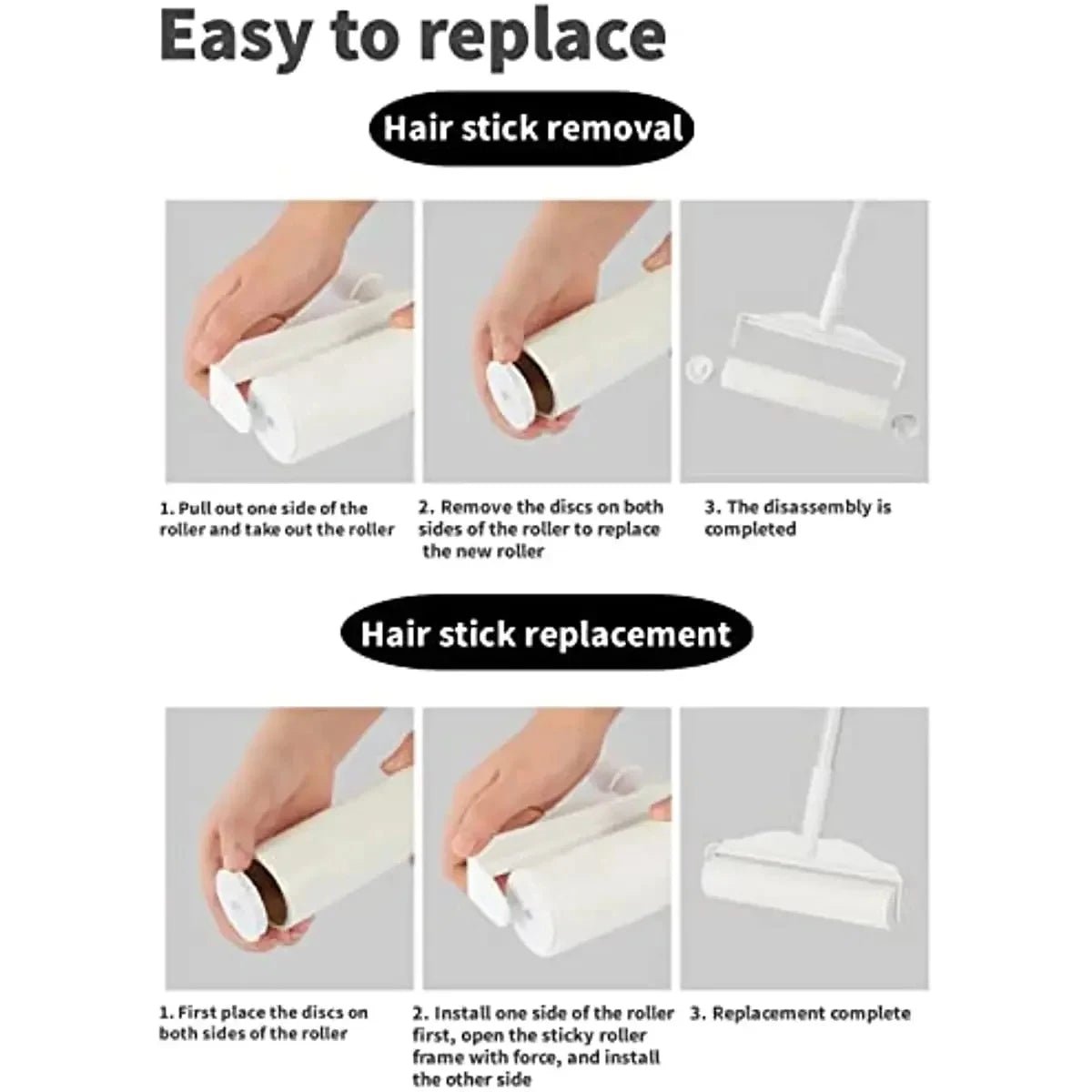 Long Handle Lint Roller for Pet Hair – Large Tear-Off Adhesive Cleaner for Sofa, Carpet & Upholstery - Goodify Mart