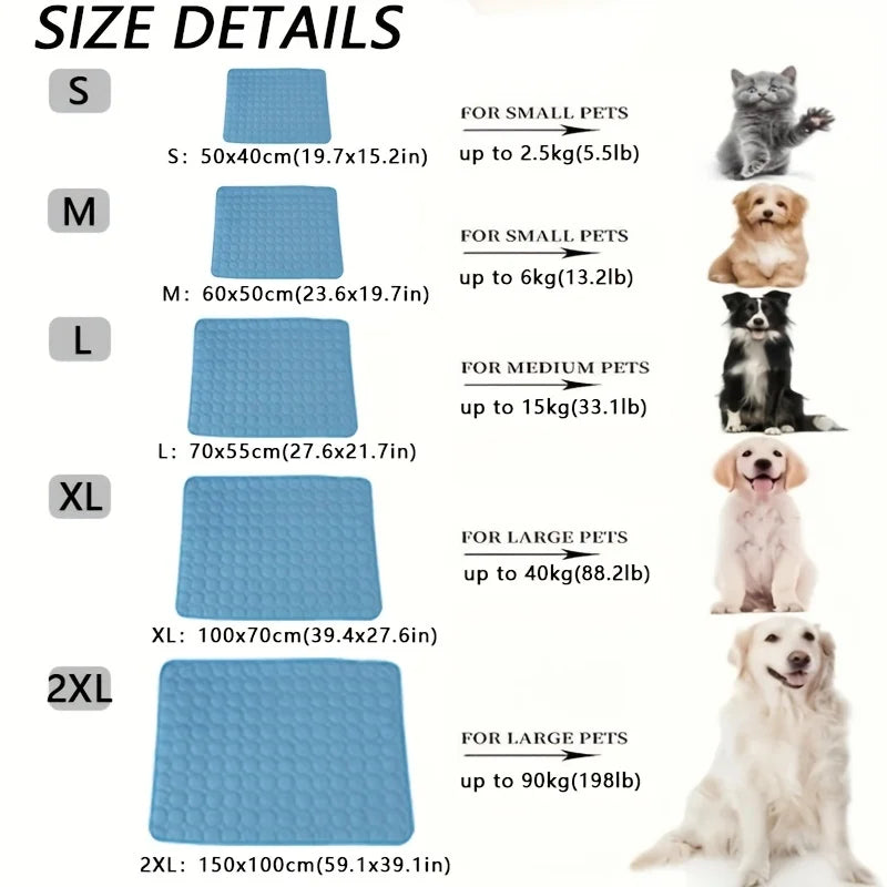 Self-Cooling Dog Mat For Small & Large Dogs – Washable Summer Pet Pad