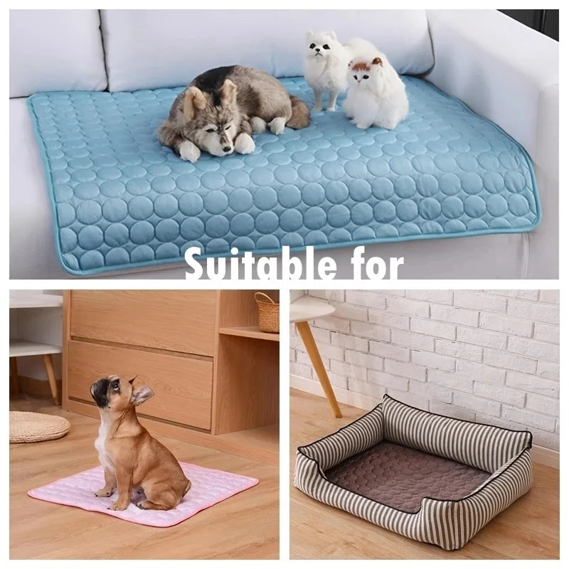 Self-Cooling Dog Mat For Small & Large Dogs – Washable Summer Pet Pad