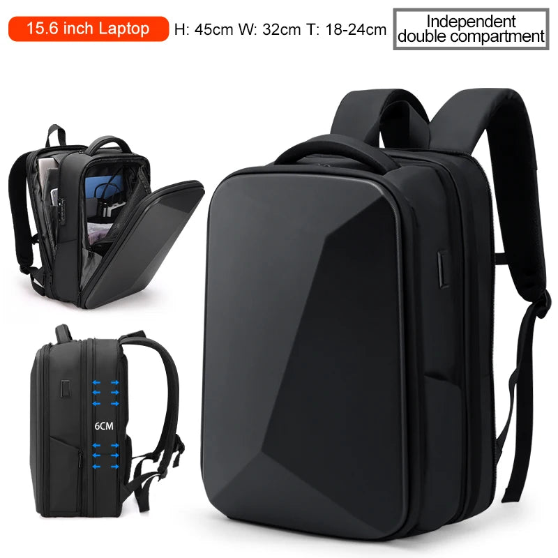 Expandable Laptop Backpack With USB Port – Water-Resistant Business Travel Bag
