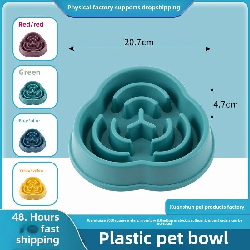 Dog Slow Feeder Bowl – Anti-Choking Cloud Shape Slow Eating Bowl for Large & Small Dogs (500ml)