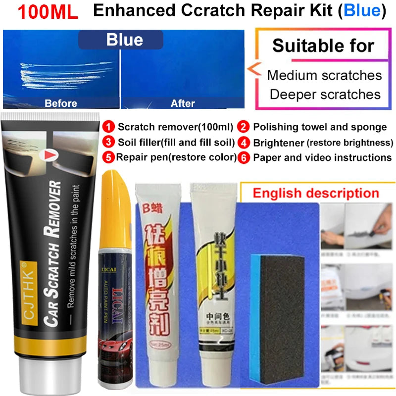 CJTHK Car Scratch & Swirl Remover Paste – 20ml, 60ml & 100ml Paint Polishing Compound
