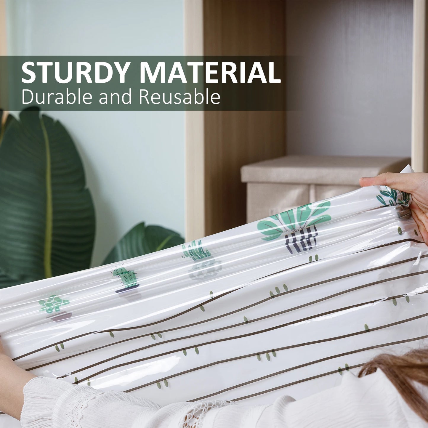 TAILI Cubic Vacuum Storage Bags – Reusable Space Saver Bags for Clothes, Comforters & Travel (No Pump Needed)