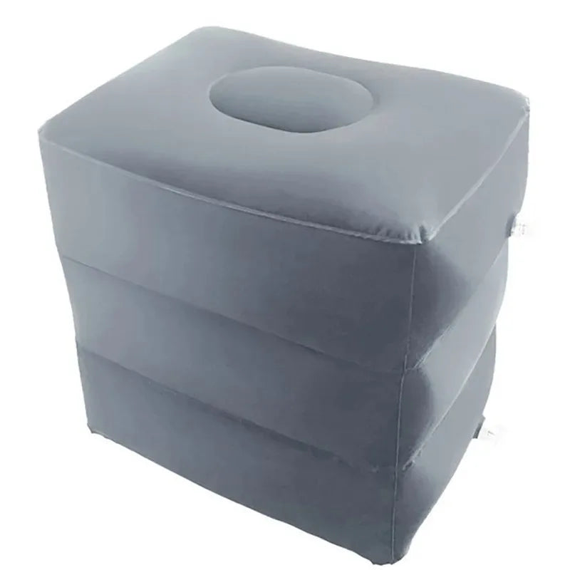 Inflatable Travel Footrest Pillow – Portable Leg Rest for Airplanes, Cars and Buses