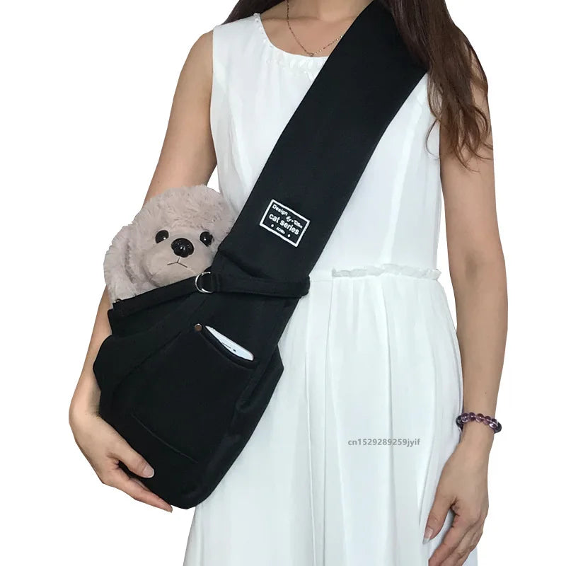 Comfortable Pet Sling Carrier – Crossbody Shoulder Bag for Small Dogs & Cats