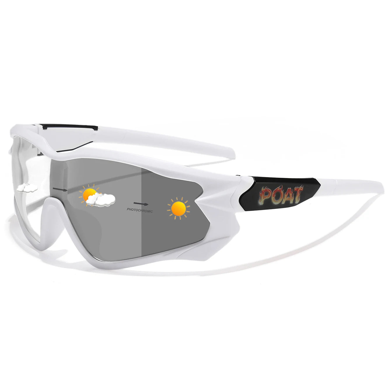 POAT Photochromic Cycling Sunglasses – UV400 MTB Bike Sports Glasses for Men & Women
