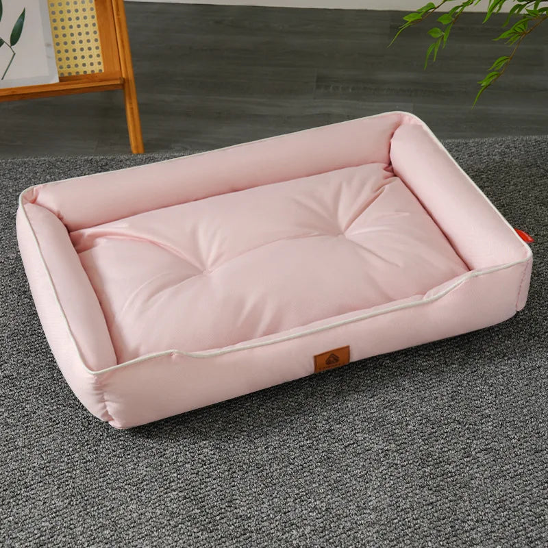 Large Corduroy Dog Sofa Bed – Warm Washable Cushion For Dogs & Cats