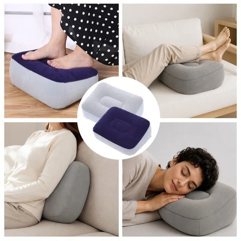 Inflatable Under-Desk Footrest Pillow – Portable Leg Support for Travel, Office and Home - Goodify Mart