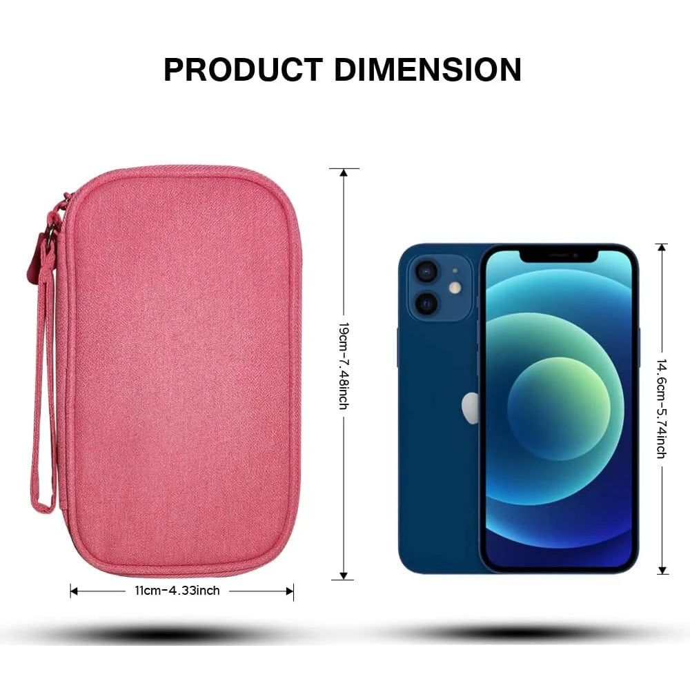Portable Electronics Organizer Bag – Travel Cable and Charger Storage Case