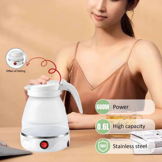 Folding Electric Kettle 0.6L – Portable Silicone Travel Kettle with Auto Shut-Off