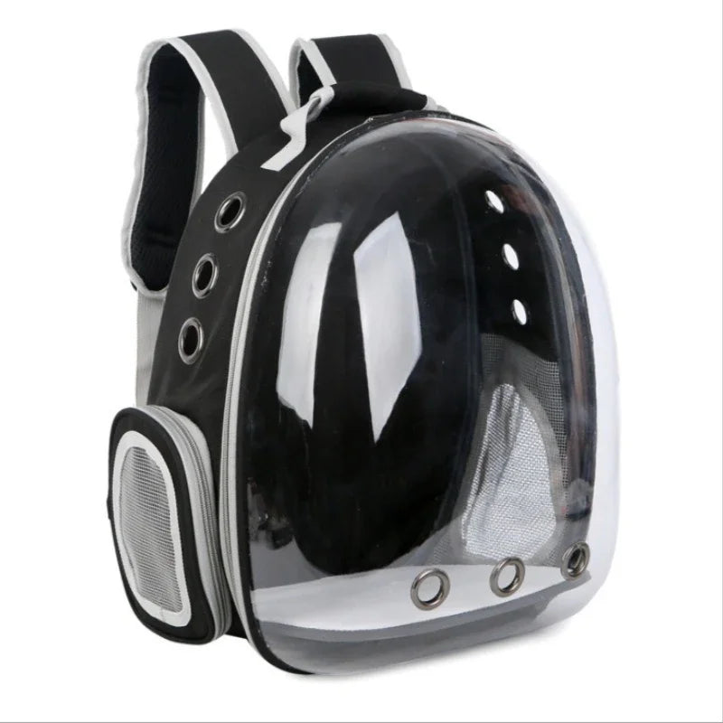Transparent Space Capsule Pet Backpack – Breathable Cat & Dog Carrier with PVC Window