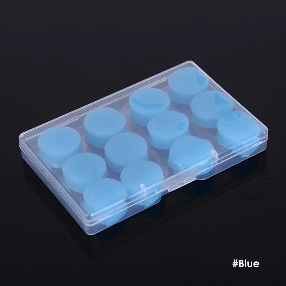 12-Piece Reusable Silicone Earplugs – Noise-Reducing Set for Sleep, Study and Swimming
