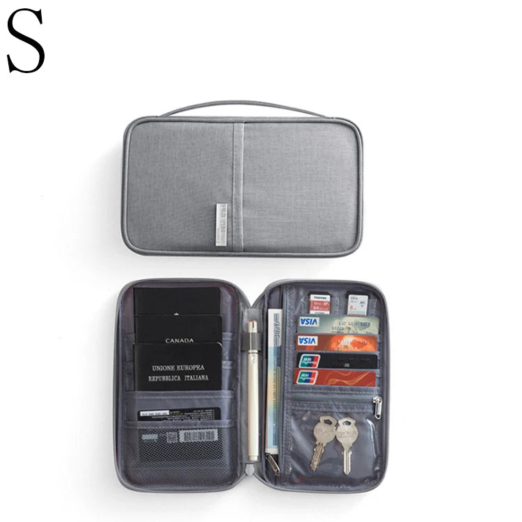 Family Passport Wallet & Travel Document Organizer – Multi-Pocket Card and Ticket Case
