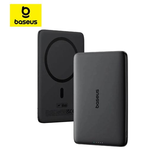Baseus 5,000mAh Slim Magnetic Power Bank – 15W Wireless & 20W USB-C Charging