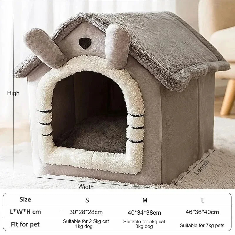 Cozy Indoor Pet Tent Bed With Removable Washable Cushion For Small Dogs & Cats