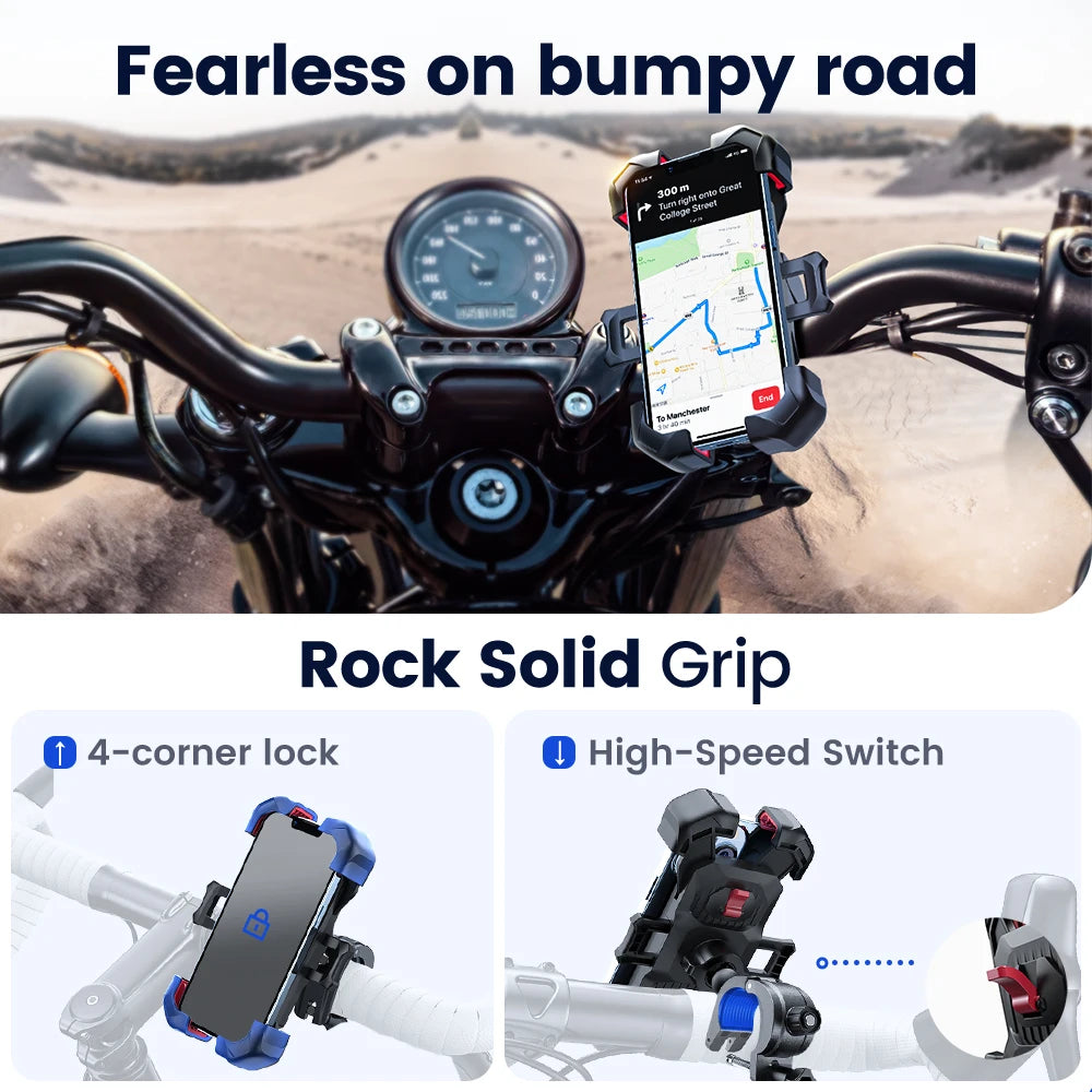 Joyroom JR-ZS288 Bike Phone Holder – 360° Locking Mount for 4.7–7-Inch Phones