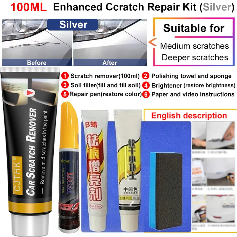 CJTHK Car Scratch & Swirl Remover Paste – 20ml, 60ml & 100ml Paint Polishing Compound