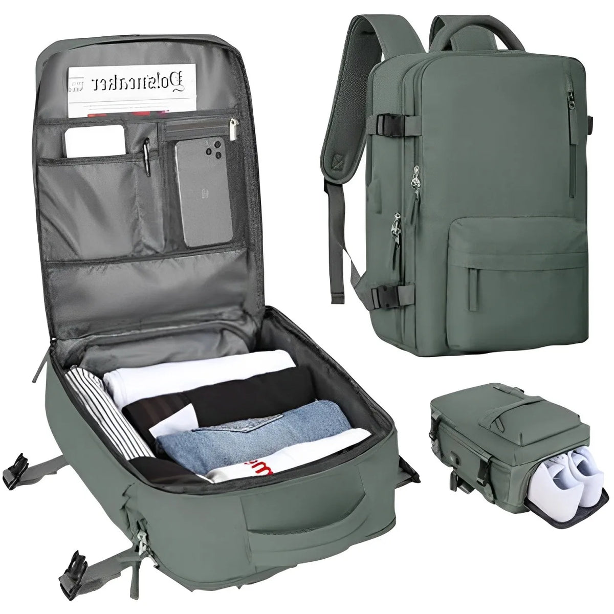 Travel Laptop Backpack With USB Port – Water-Resistant Business and College Bag