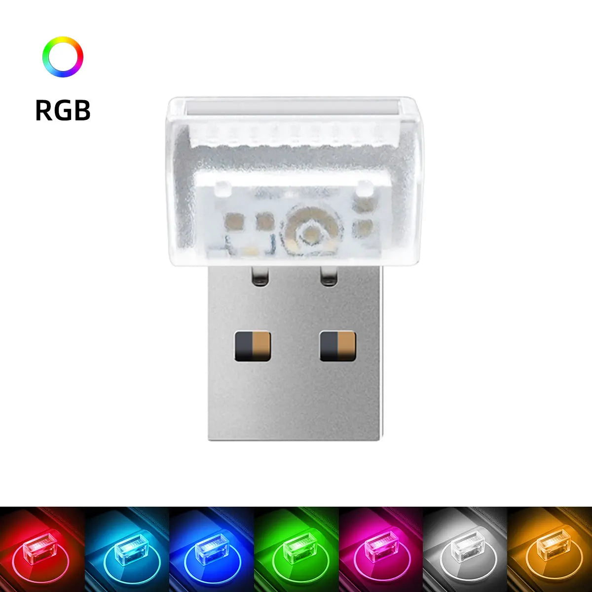KEVANLY Mini USB LED Ambient Light – Plug-In Car & Computer Atmosphere Lamp in 5 Color Options