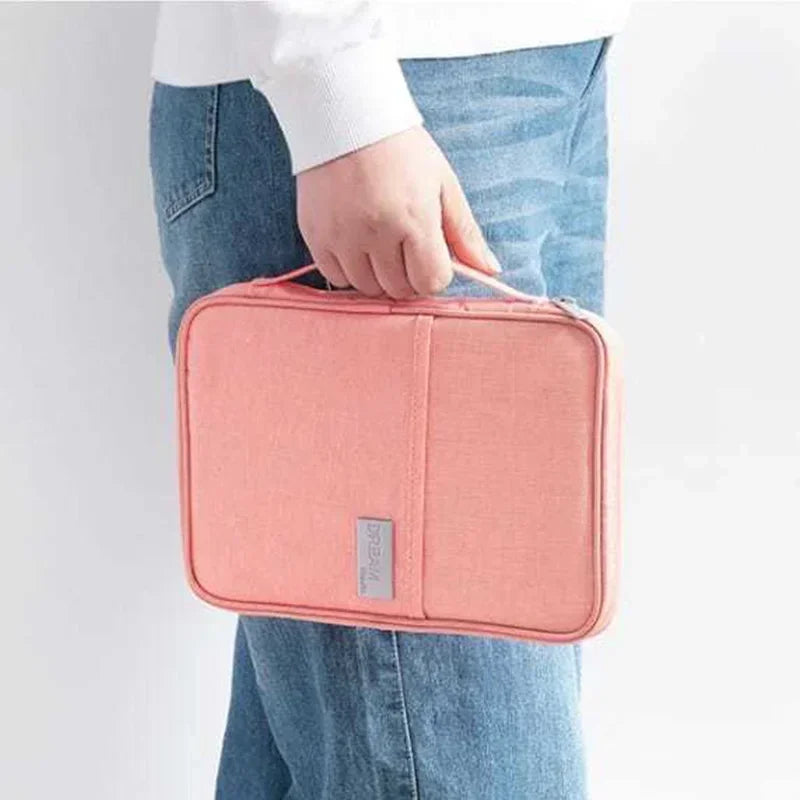 Large Waterproof Family Passport Wallet – Women’s Travel Document Organizer Bag