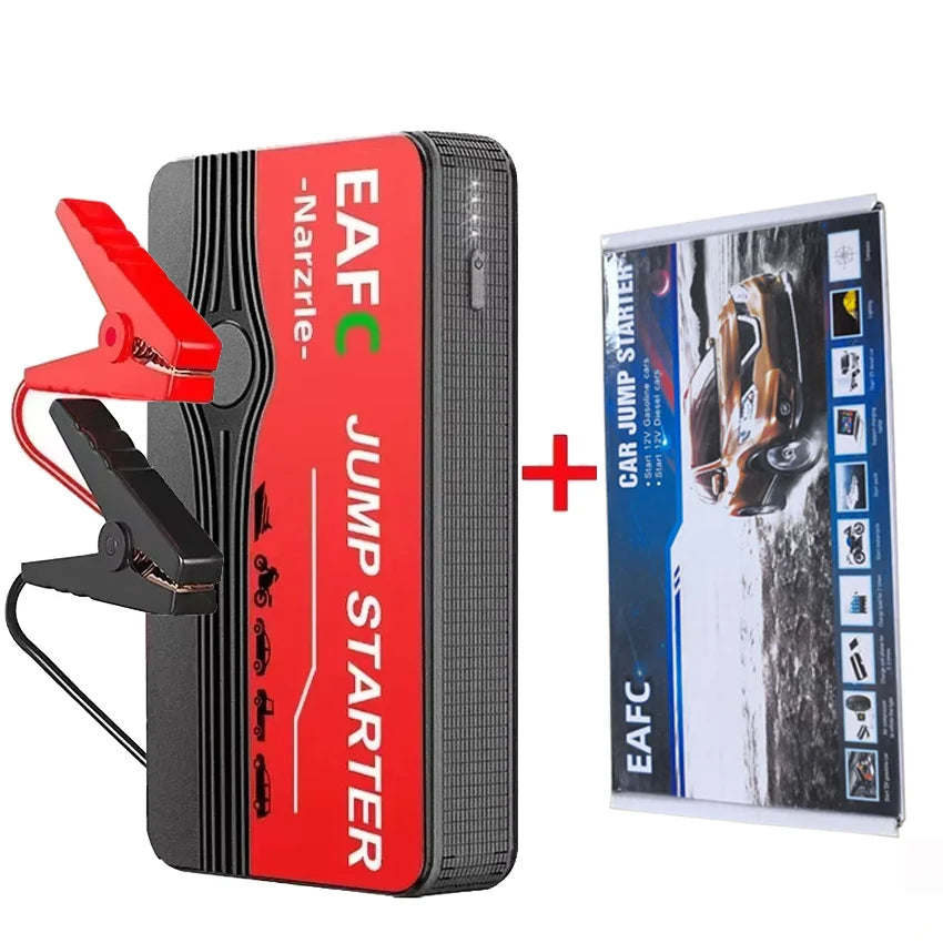 EAFC 12V Portable Car Jump Starter – 600A–2000A Battery Booster With Power Bank & LED Light