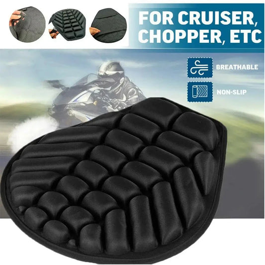 3D Motorcycle Seat Cushion – Breathable EVA Foam Non-Slip Comfort Pad for Motorbike & Electric Bike