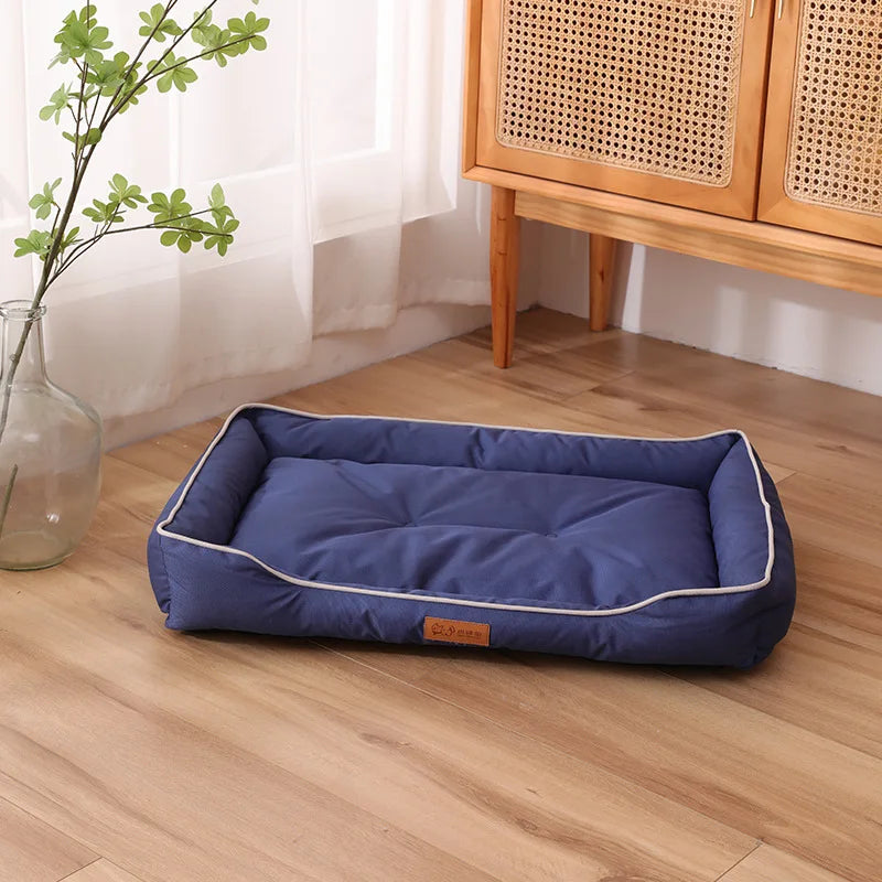 Large Corduroy Dog Sofa Bed – Warm Washable Cushion For Dogs & Cats