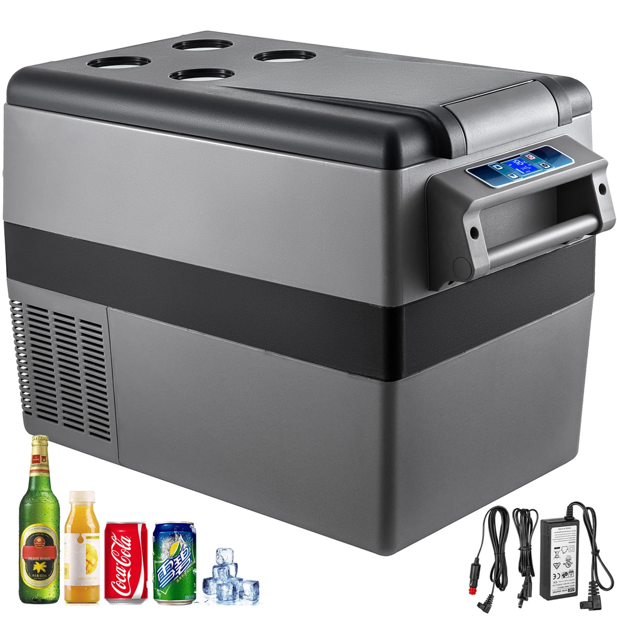 SucceBuy 20L–55L Portable Car Refrigerator Freezer – 12/24V Compressor Cooler With App Control