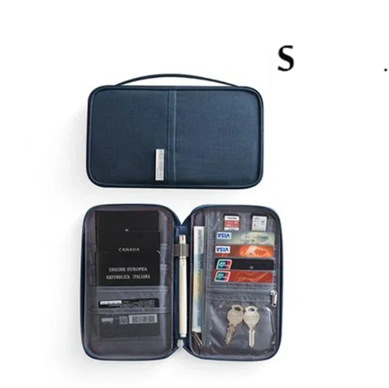 Large Waterproof Family Passport Wallet – Women’s Travel Document Organizer Bag