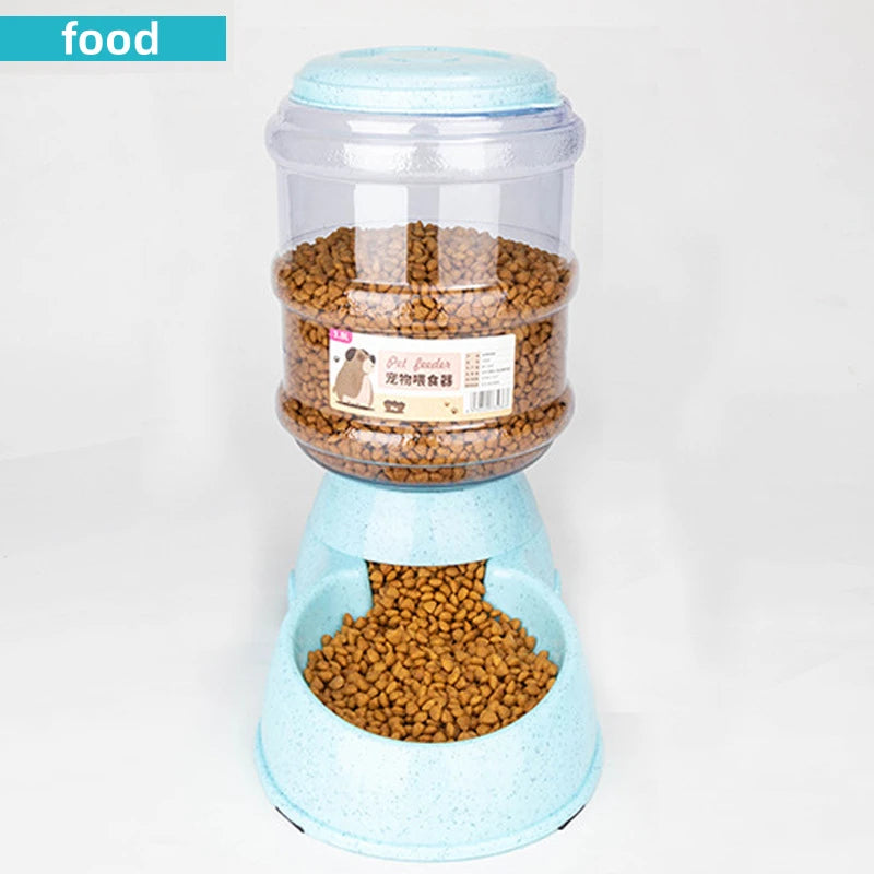 Large Capacity Pet Feeder Bowl with Automatic Water Dispenser – Dog & Cat Food and Drinking Station