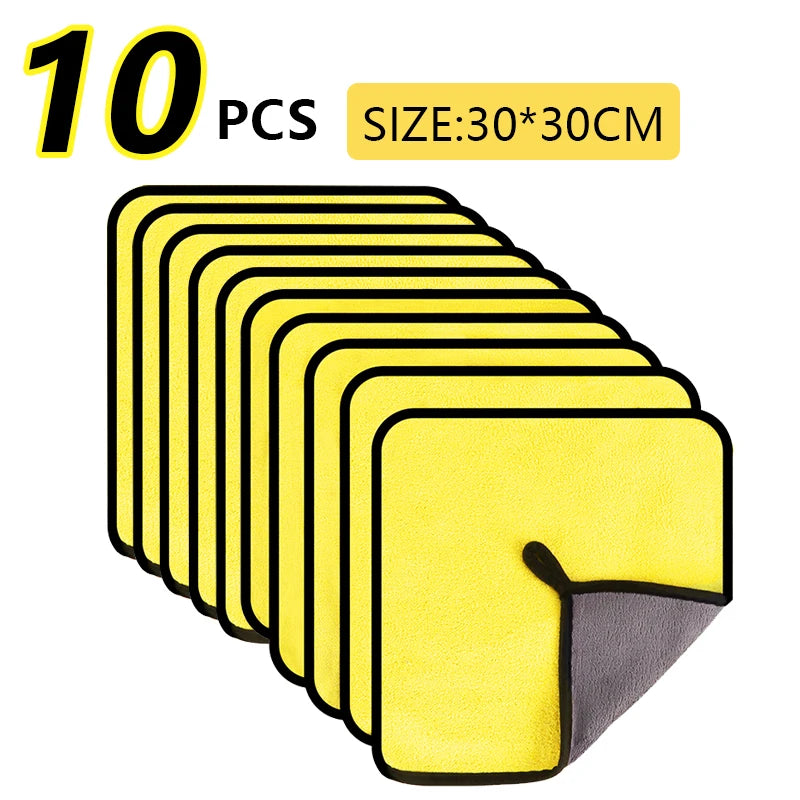5–20 Pack Microfiber Car Cleaning Towels – Absorbent 30×30/30×60cm Cloths