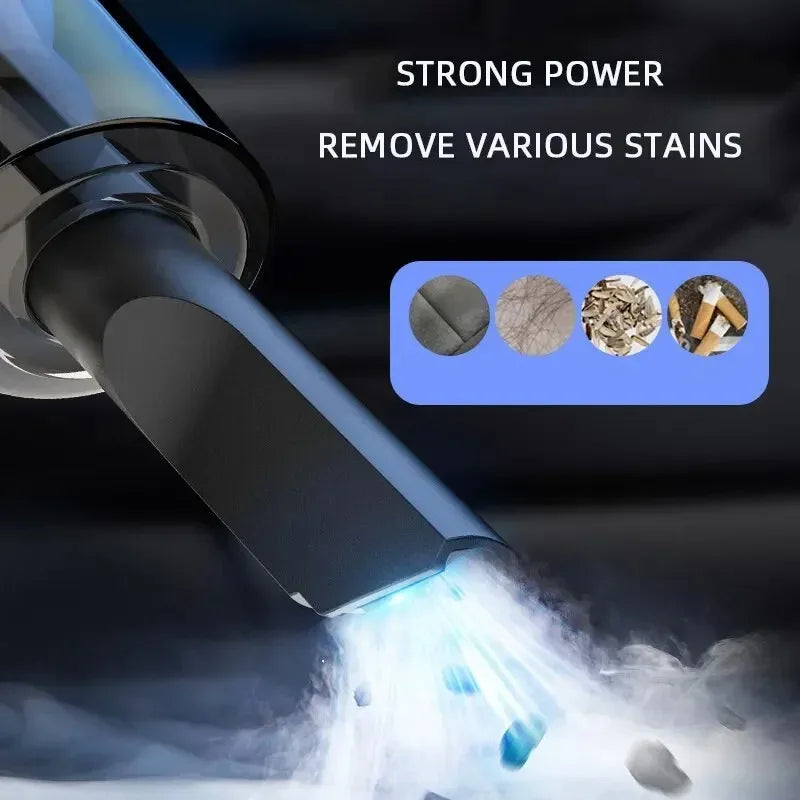 120W Cordless Handheld Car Vacuum – USB Rechargeable Cleaner With Washable Filter