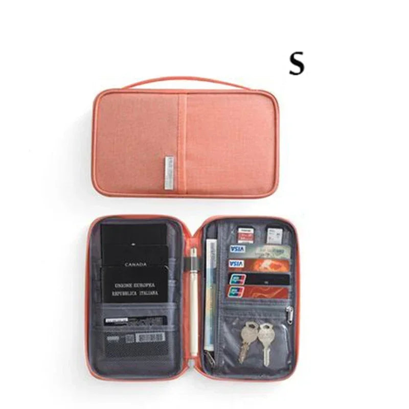 Large Waterproof Family Passport Wallet – Women’s Travel Document Organizer Bag