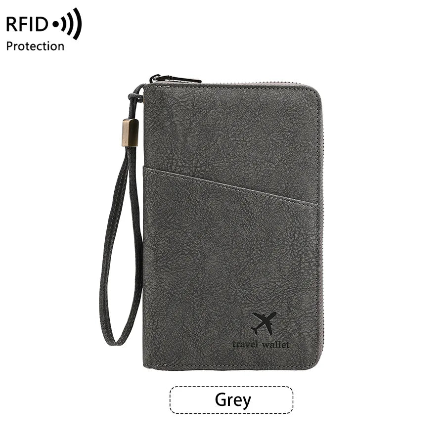 RFID-Blocking Multi-Passport Travel Wallet – Family Document, Ticket & Card Organizer