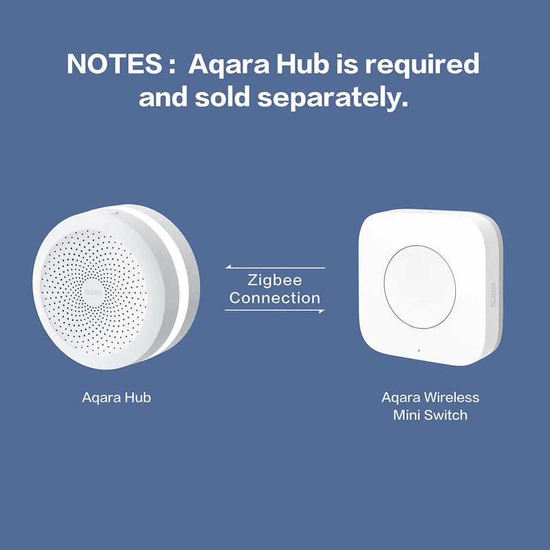 Aqara Smart Wireless Mini Switch – Zigbee Remote Control Button for Home Automation