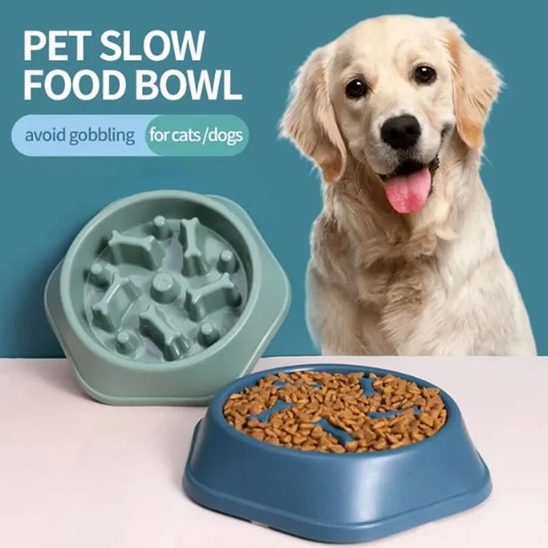Non-Slip Slow Feeder Dog Bowl – Anti-Choking Puzzle Feeding Dish for Small, Medium & Large Dogs