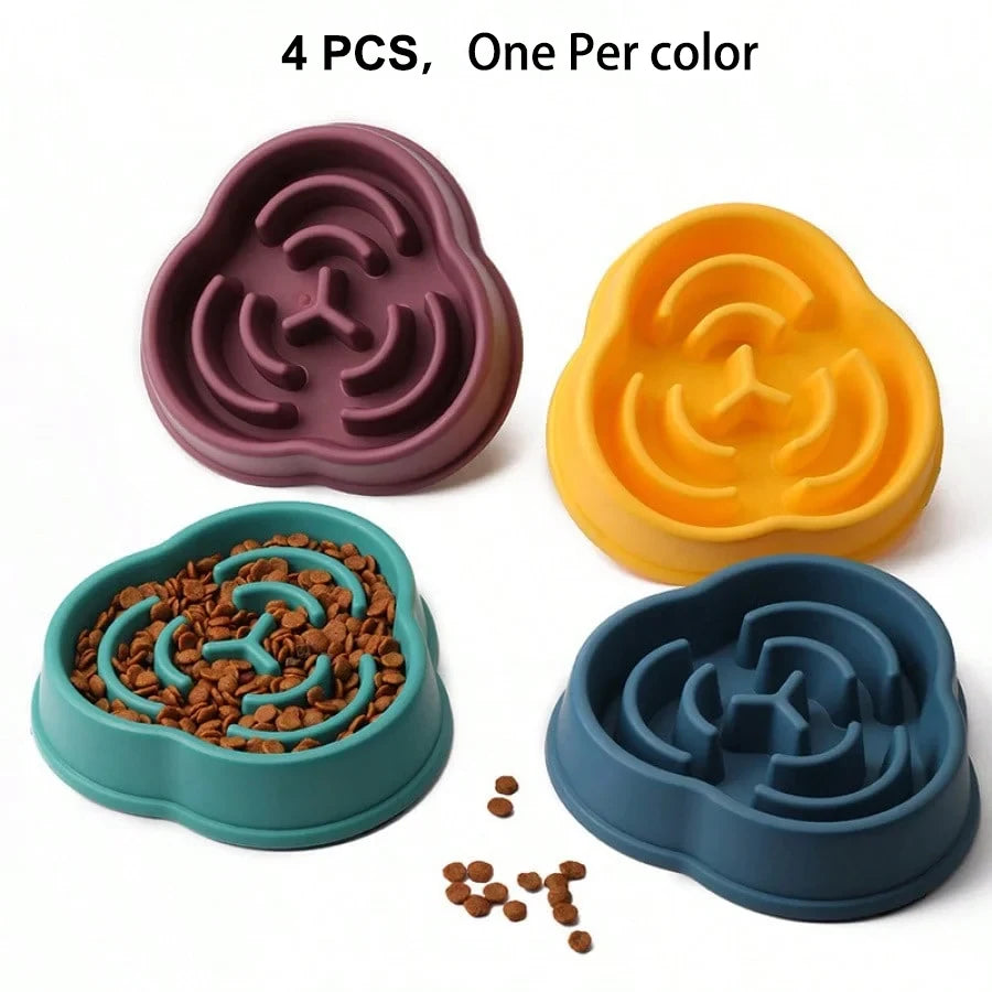 Dog Slow Feeder Bowl – Anti-Choking Cloud Shape Slow Eating Bowl for Large & Small Dogs (500ml)