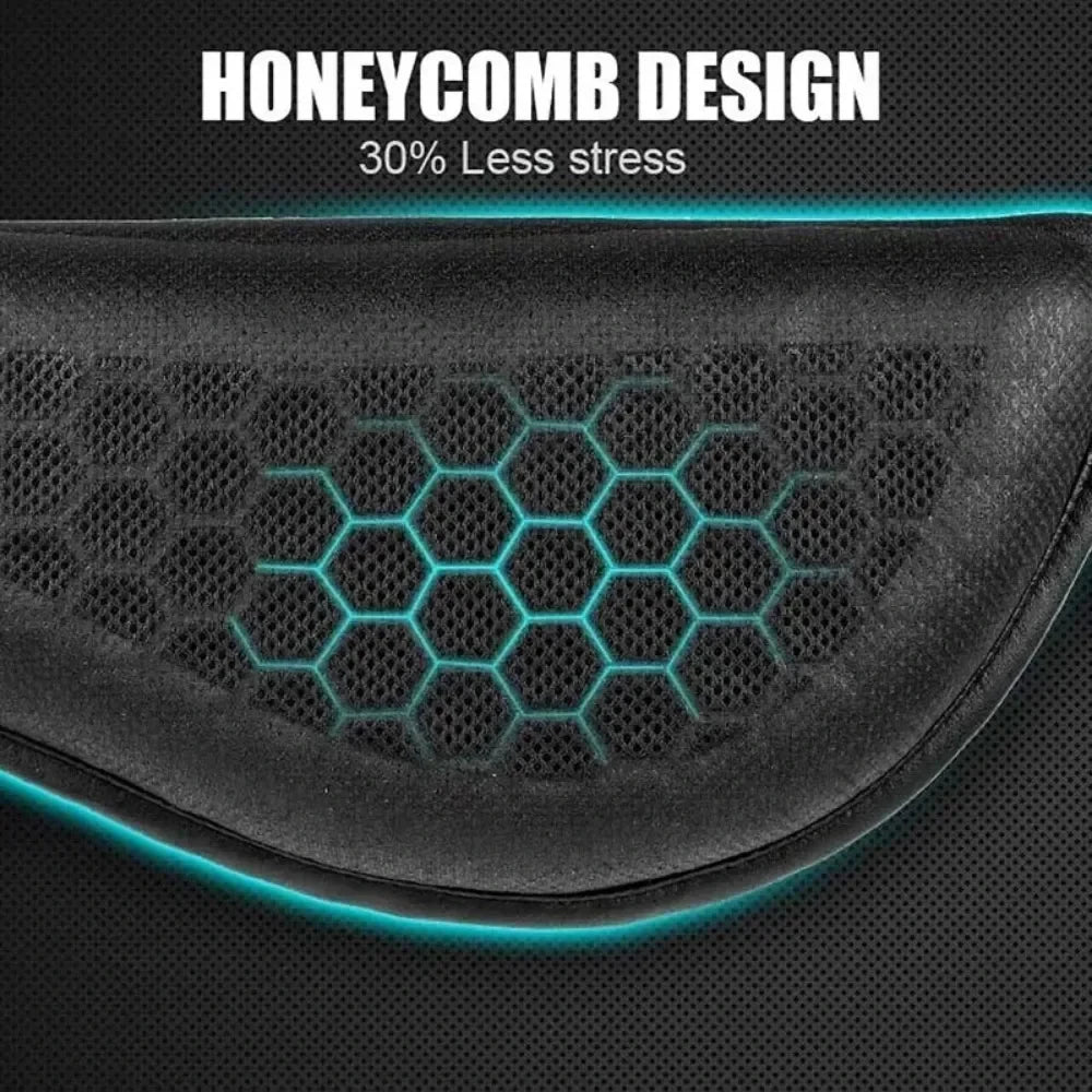 3D Honeycomb Motorcycle Gel Seat Cushion – Anti-Slip Pressure Relief Ride Pad for Motorbike Comfort