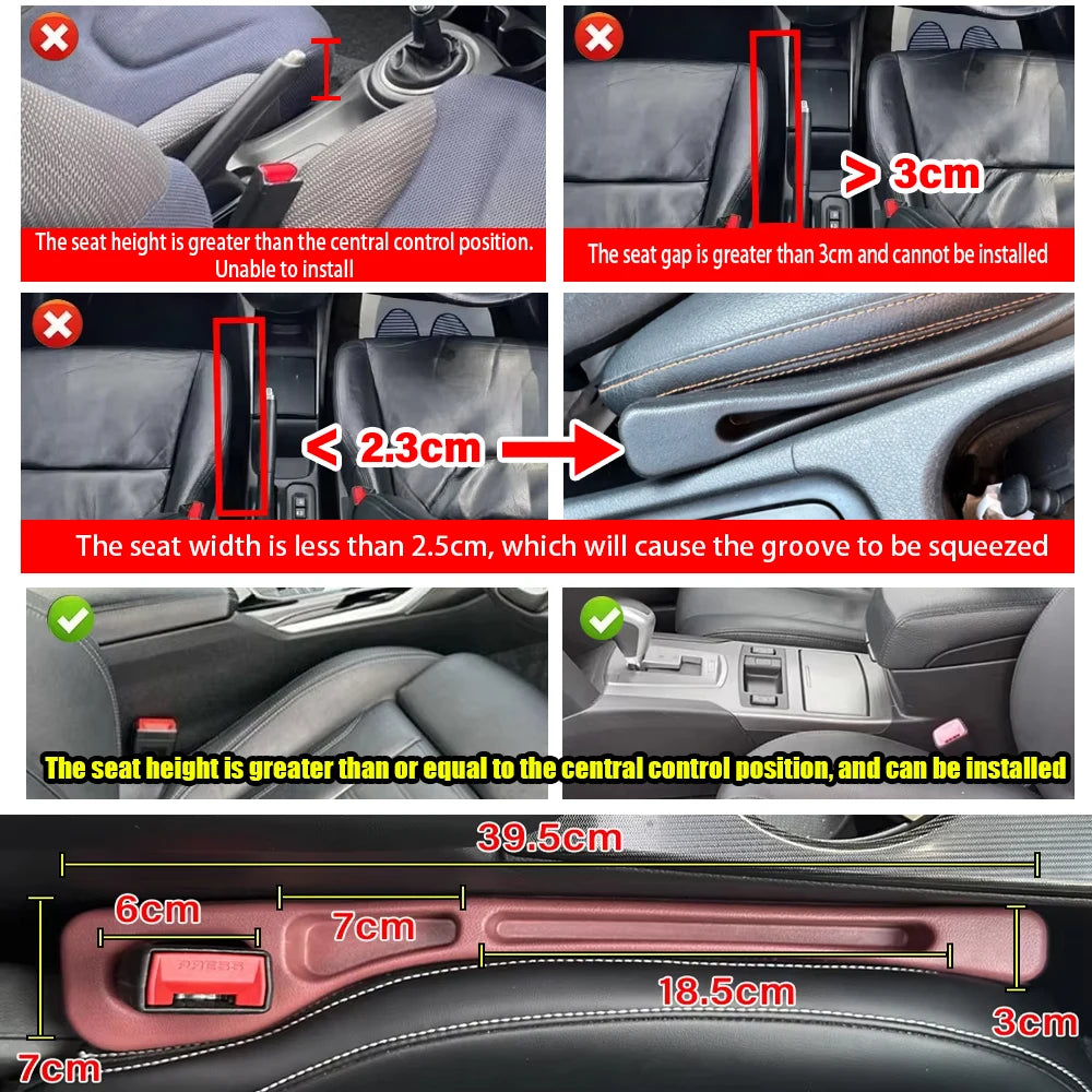 Universal EVA Car Seat Gap Filler Strip – Anti-Drop Side Seam Plug