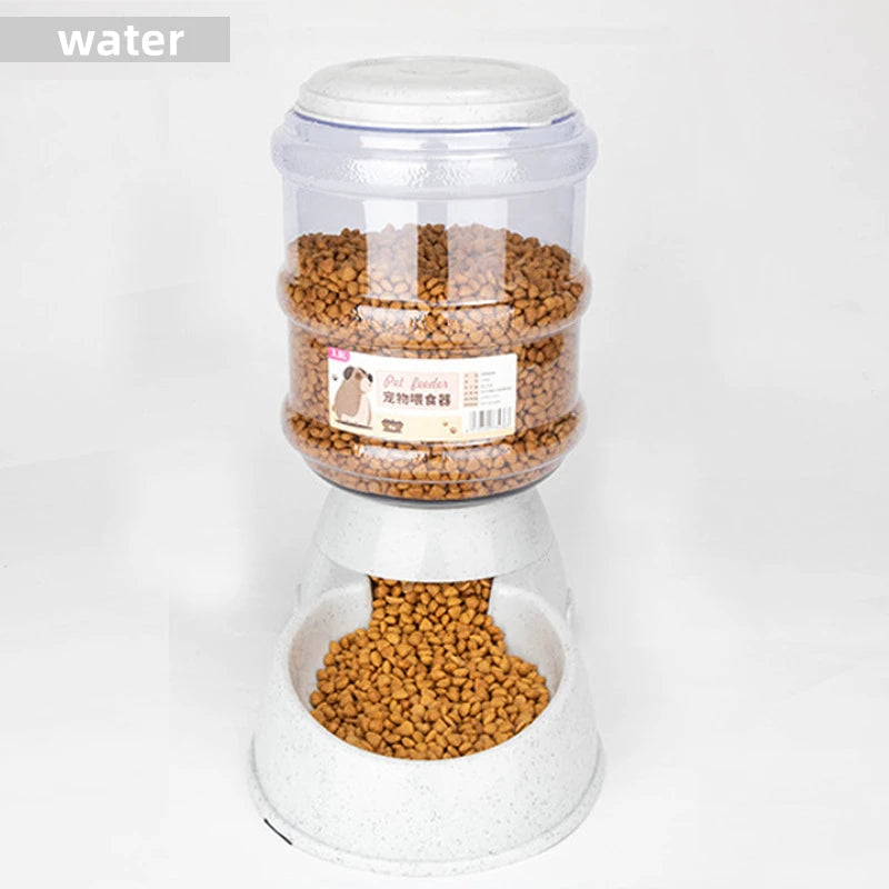 Large Capacity Pet Feeder Bowl with Automatic Water Dispenser – Dog & Cat Food and Drinking Station