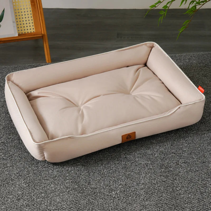 Large Corduroy Dog Sofa Bed – Warm Washable Cushion For Dogs & Cats