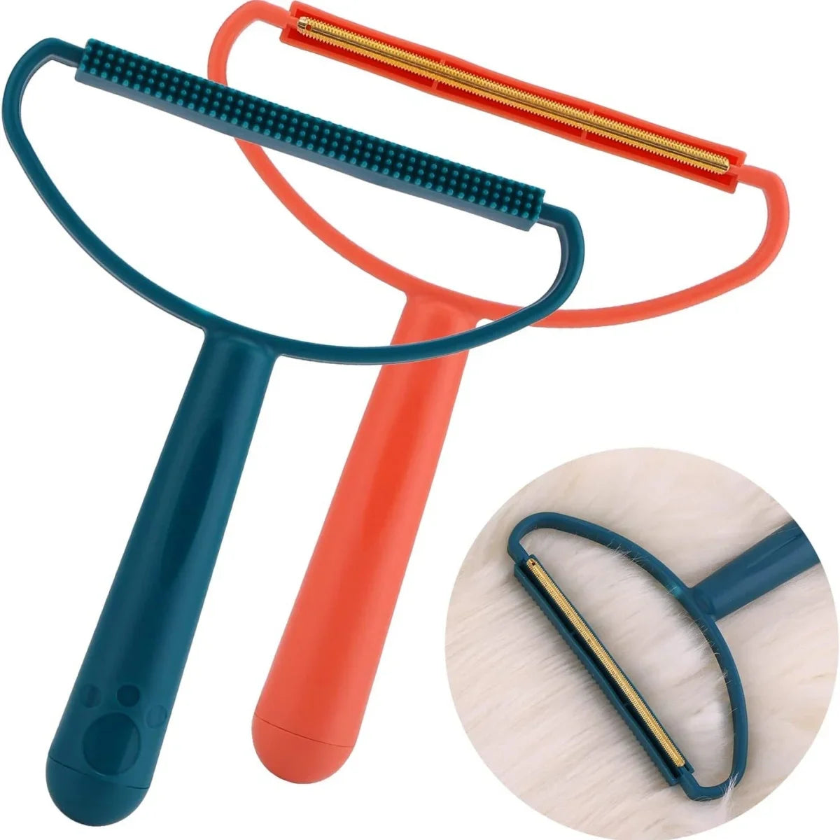 Reusable Pet Hair Remover – Portable Manual Lint Scraper for Couch, Carpet & Rugs