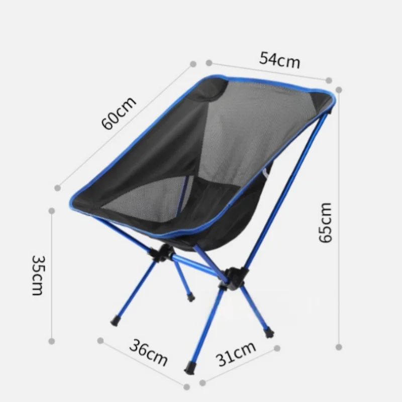 Outdoor Moon Folding Chair – Ultra-Light Aluminum Camping Backrest Chair